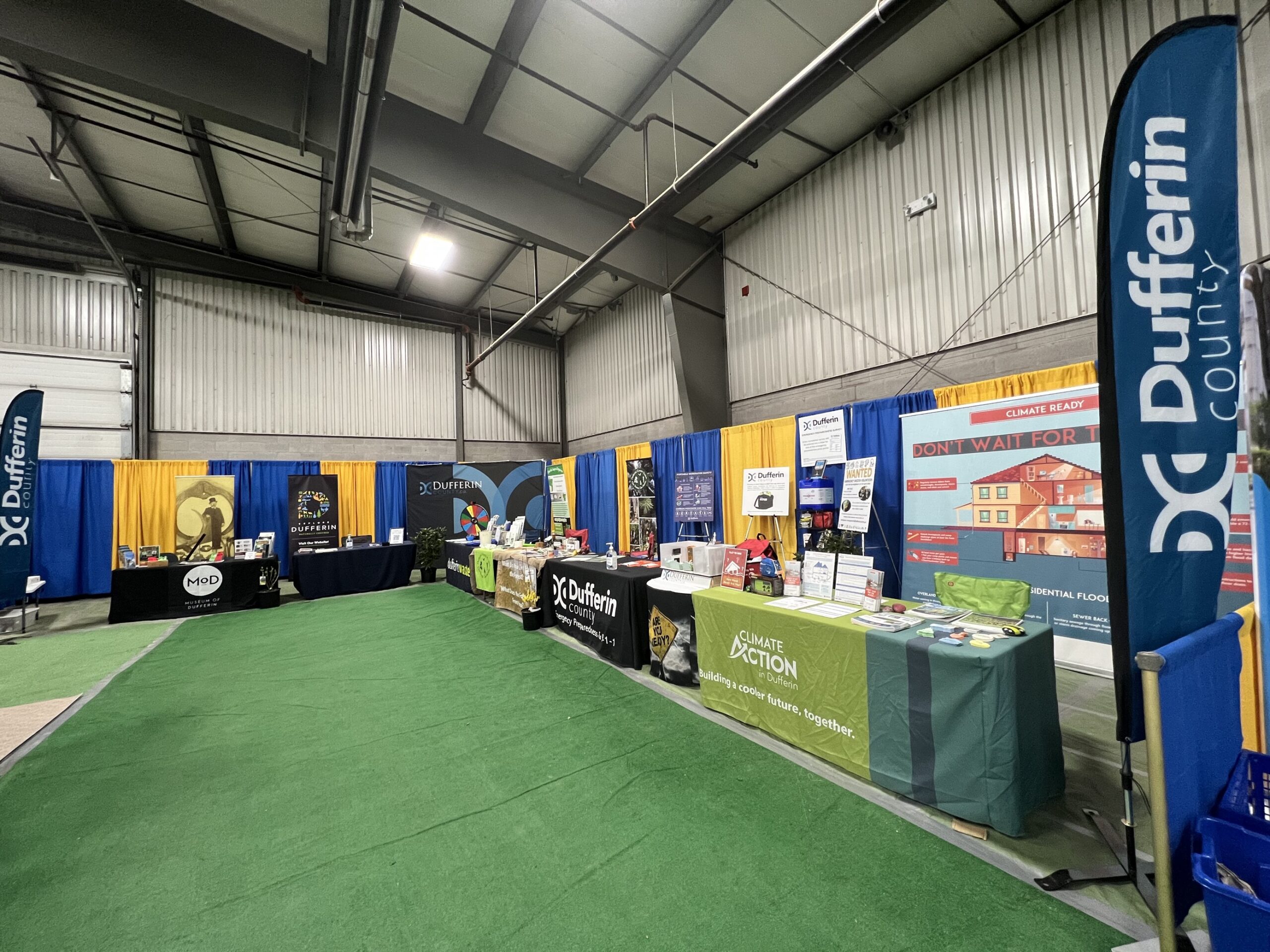 Dufferin County setup at the Lion's Home and Garden Show.